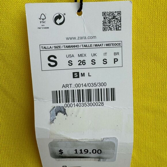 NWT $119 Zara Blogger Favorite Twist Cape Yellow Maxi Vacation Dress Size Small - Picture 5 of 6